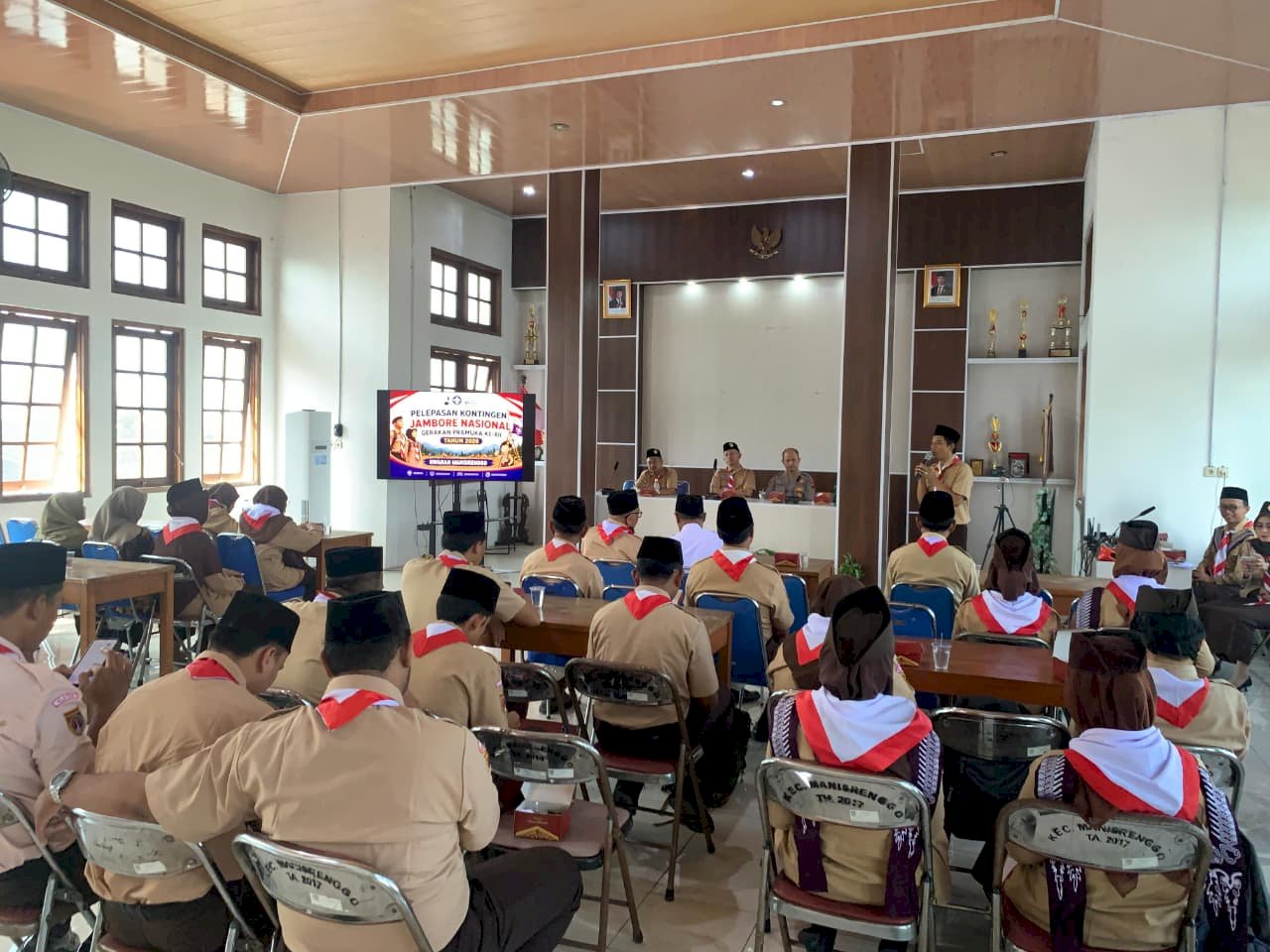 Pelepasan Kontingen Jambore Nasional Gerakan Pramuka ke-XII Tahun 2026 Kwartir Ranting Kecamatan Manisrenggo