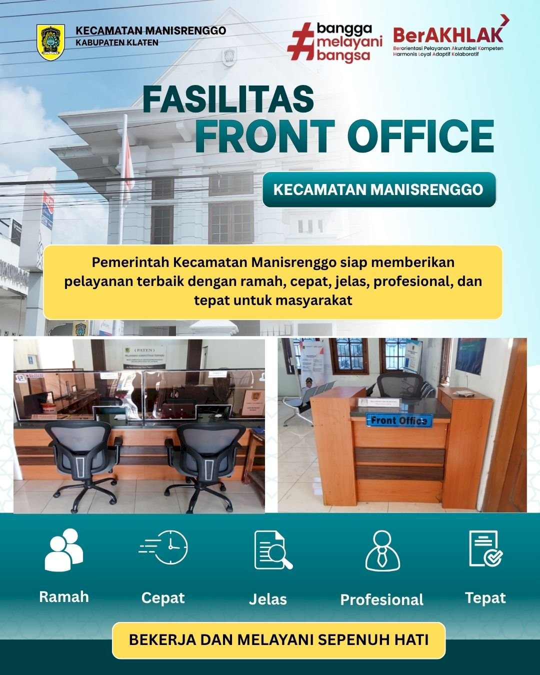 Fasilitas Front Office Kecamatan Manisrenggo