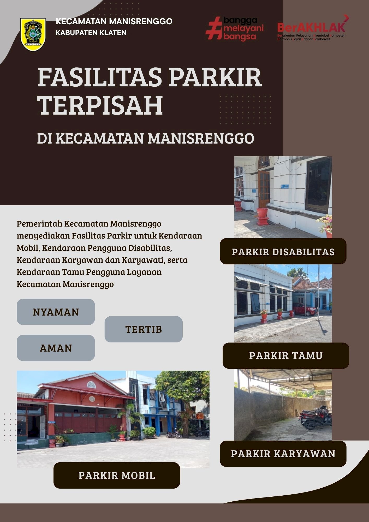 Fasilitas Parkir Terpisah Kecamatan Manisrenggo