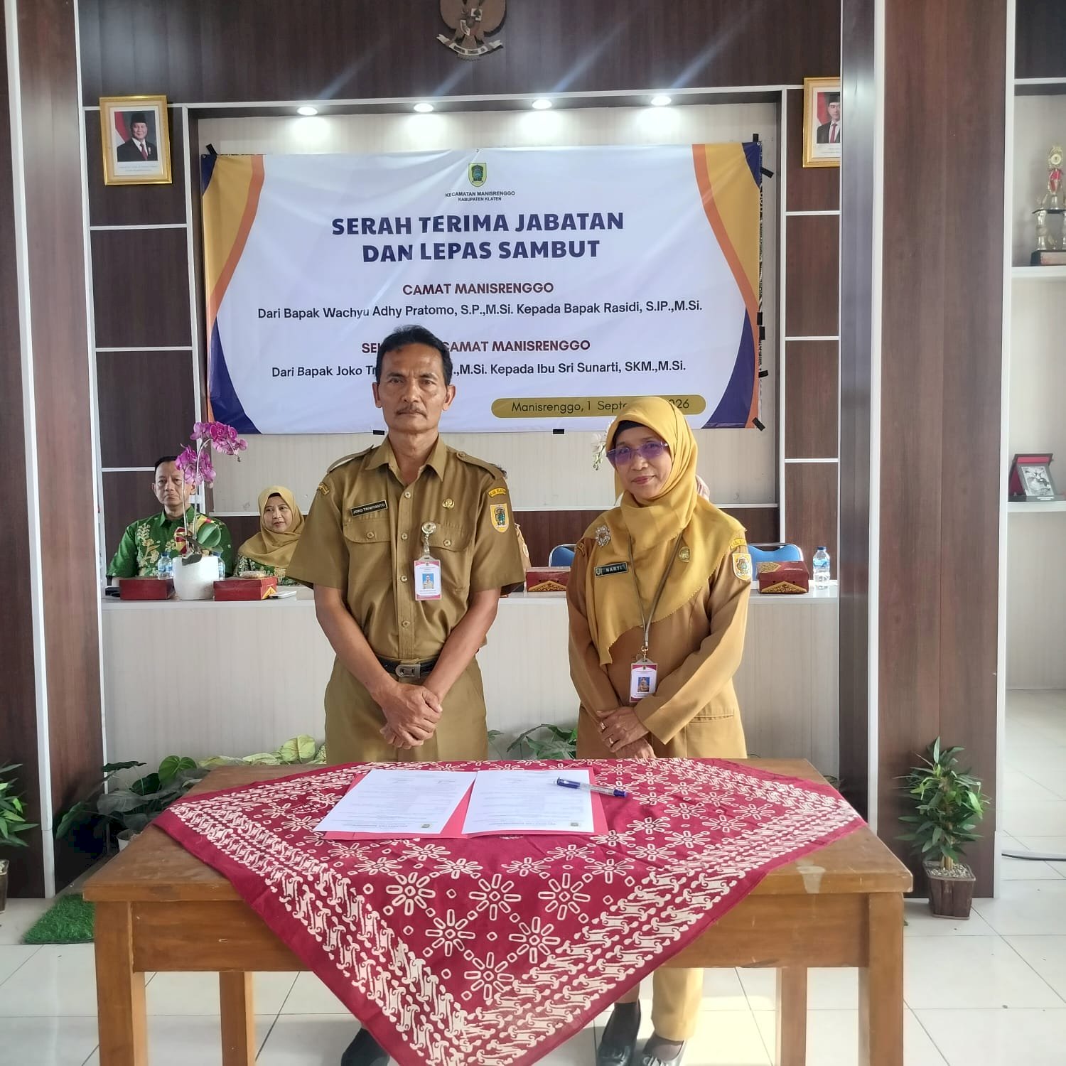 Serah Terima Jabatan dan Lepas Sambut Camat Manisrenggo dan Sekretaris Kecamatan Manisrenggo Tahun 2026